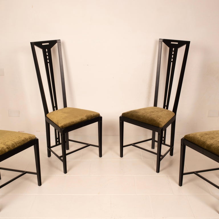 "Gallery" chairs by Umberto Asnago and Ambrogio Pozzi for Giorgetti 1975