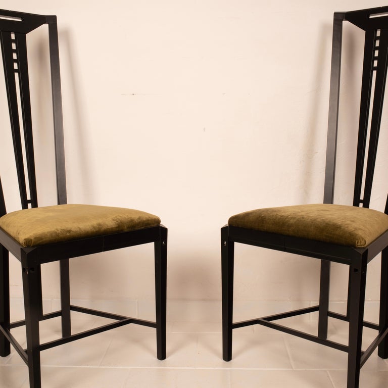 "Gallery" chairs by Umberto Asnago and Ambrogio Pozzi for Giorgetti 1975