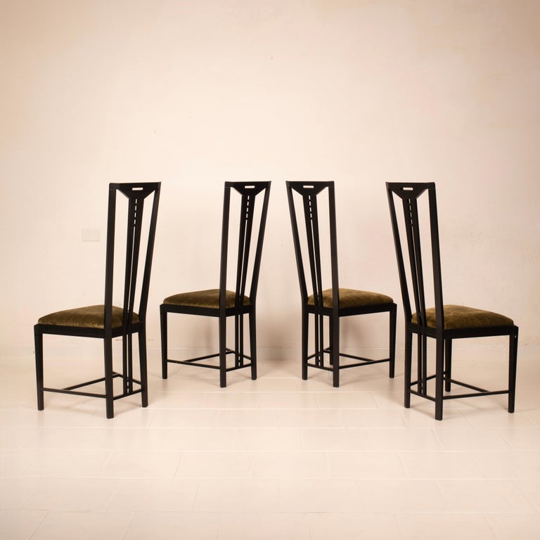 "Gallery" chairs by Umberto Asnago and Ambrogio Pozzi for Giorgetti 1975