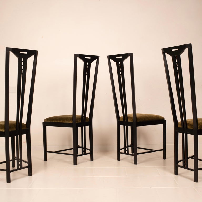 "Gallery" chairs by Umberto Asnago and Ambrogio Pozzi for Giorgetti 1975