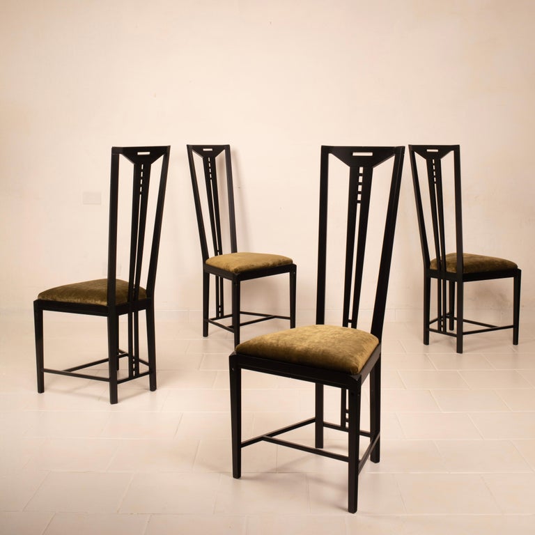 "Gallery" chairs by Umberto Asnago and Ambrogio Pozzi for Giorgetti 1975