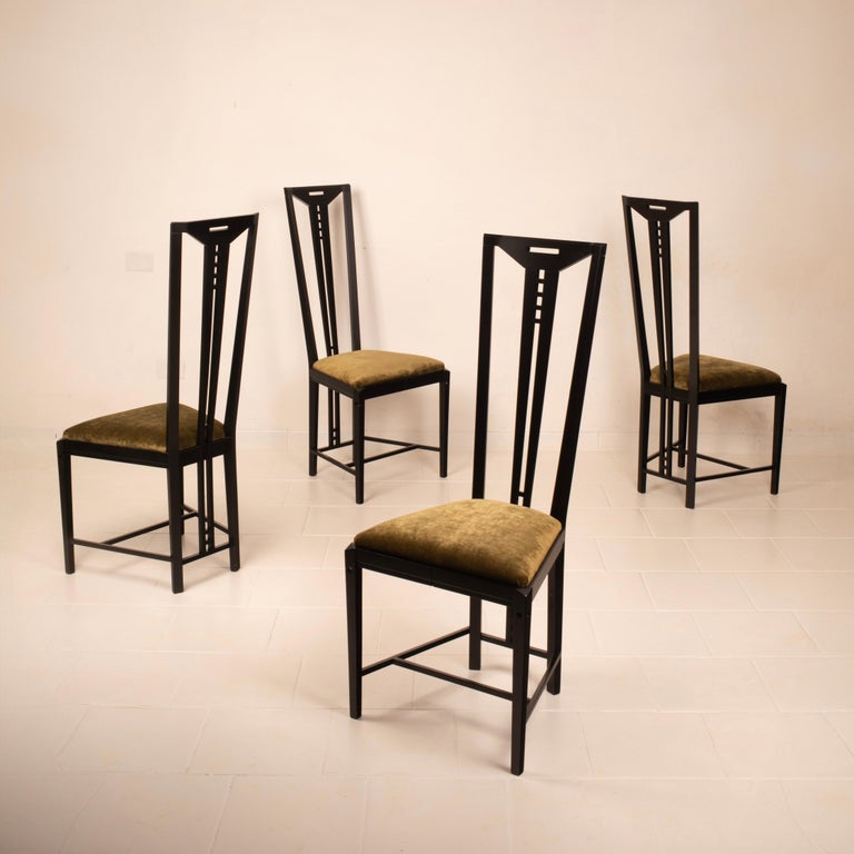 "Gallery" chairs by Umberto Asnago and Ambrogio Pozzi for Giorgetti 1975