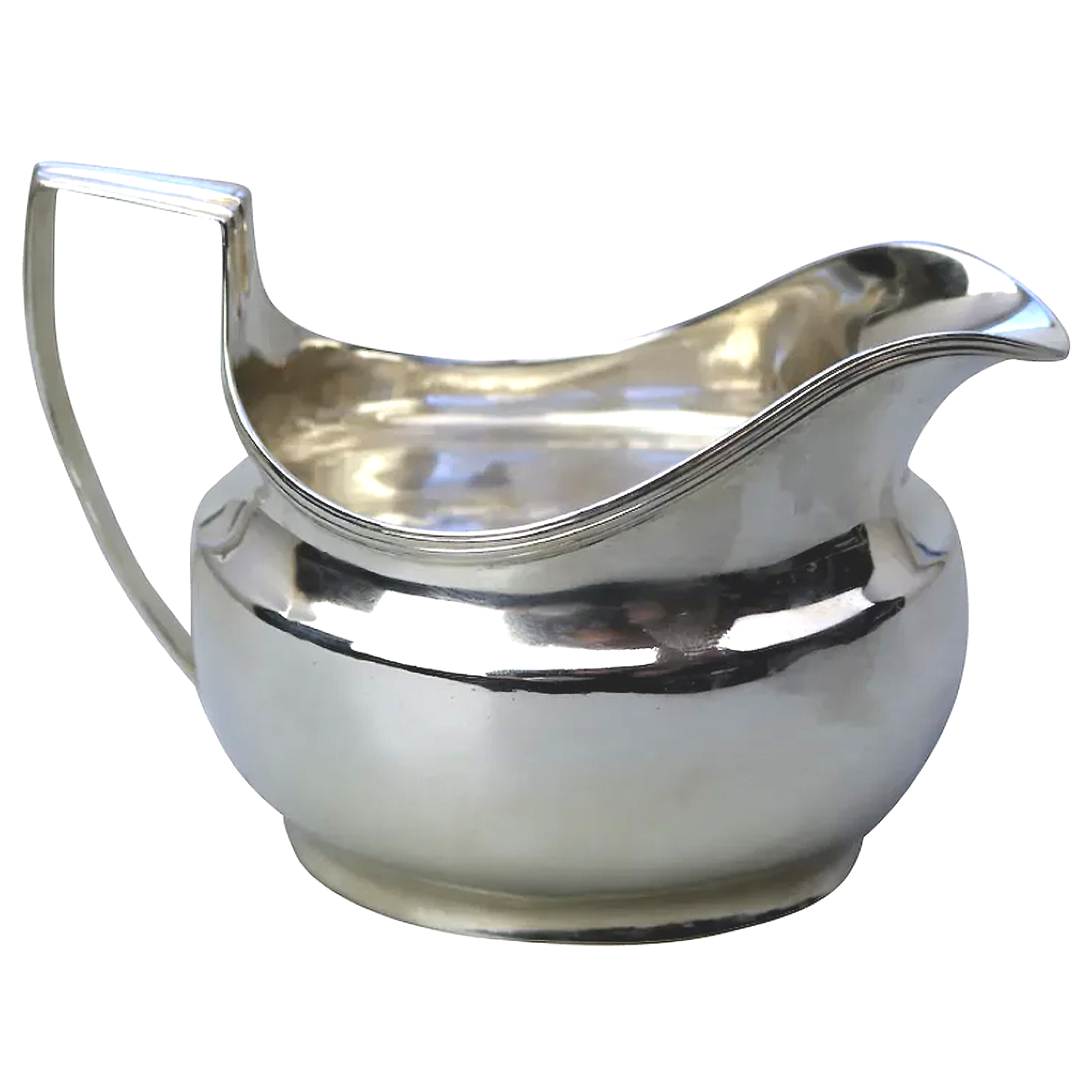 An attractive antique Georgian English sterling solid silver Jug 127g C.1805
