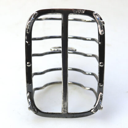 Antique English solid silver 4 slice gothic arch Toast Rack 72g Chester C.1927 - Image 5