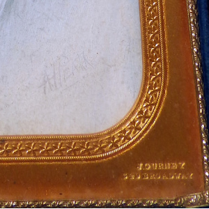 A Good Portrait Miniature signed A Heath in folding Jeremiah Gurney Case C.19thC