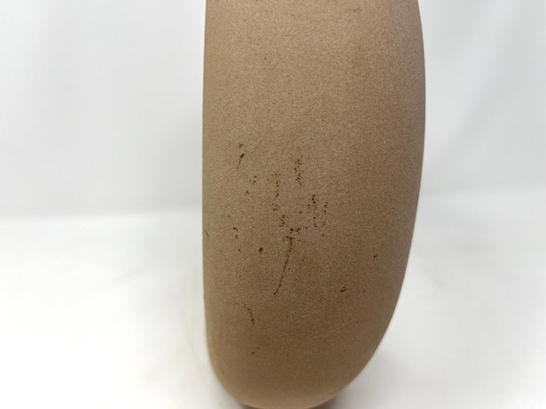 Hartstone Signed Circular Donut Shape Pottery Pitcher Wine Jug
