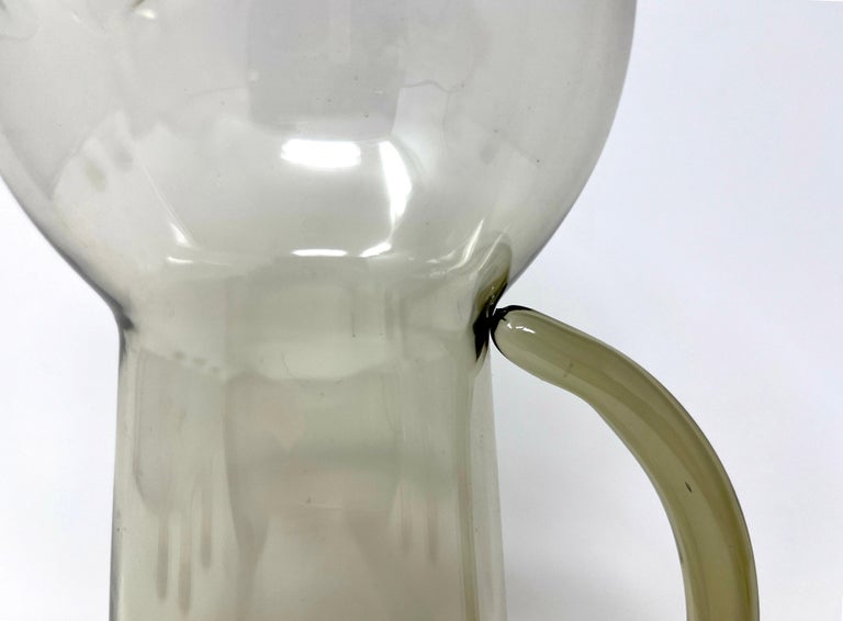 Holmegaard Copenhagen MCM Lutken Smoke Cocktail Pitcher and Aperitif Glasses