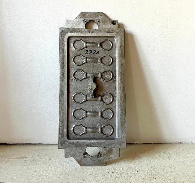 Industrial Cast Metal Pattern Mold, American Factory Parts, Garden Sculpture