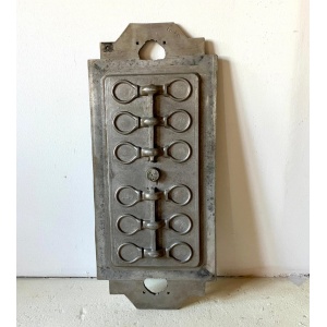 Industrial Cast Metal Pattern Mold, American Factory Parts, Garden Sculpture