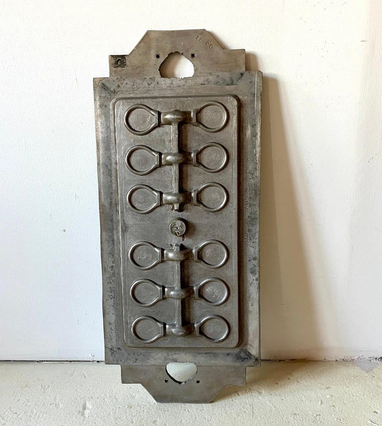 Industrial Cast Metal Pattern Mold, American Factory Parts, Garden Sculpture