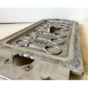 Industrial Cast Metal Pattern Mold, American Factory Parts, Garden Sculpture