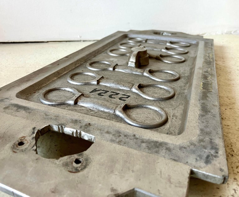 Industrial Cast Metal Pattern Mold, American Factory Parts, Garden Sculpture