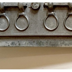 Industrial Cast Metal Pattern Mold, American Factory Parts, Garden Sculpture