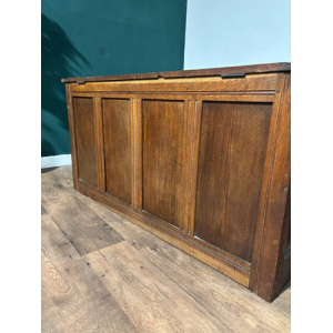 Large Antique Carved Oak Blanket Box