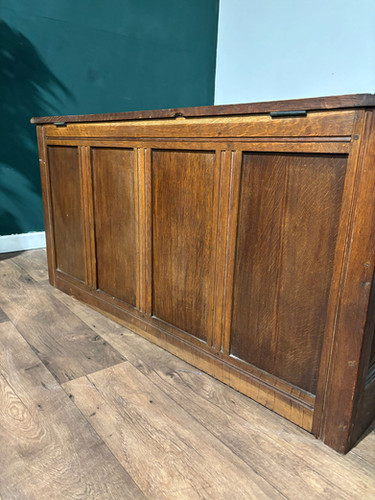 Large Antique Carved Oak Blanket Box