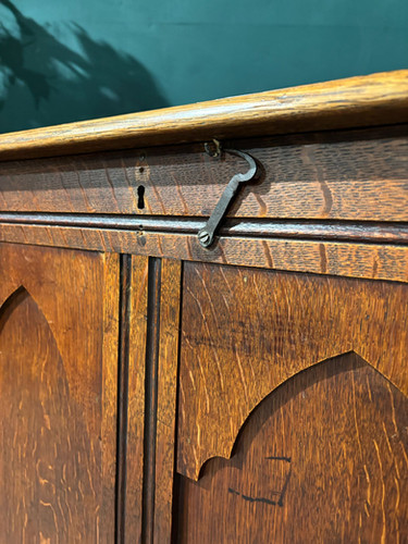 Large Antique Carved Oak Blanket Box