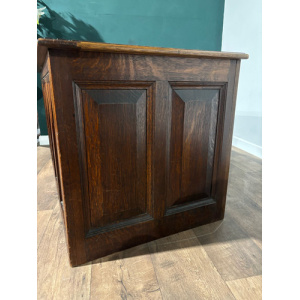 Large Antique Carved Oak Blanket Box