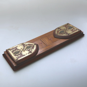 A substantial double opening antique Gothic desktop sliding Book Stand C.19thC