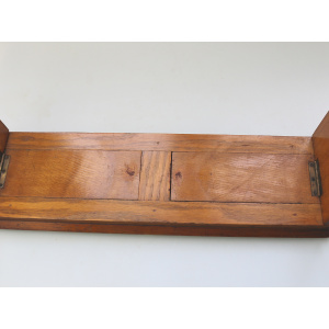 A substantial double opening antique Gothic desktop sliding Book Stand C.19thC