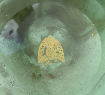 A large antique Mont Joye Legras French Art Nouveau glass acid-etched gilded Vase C.1890+ - Image 7