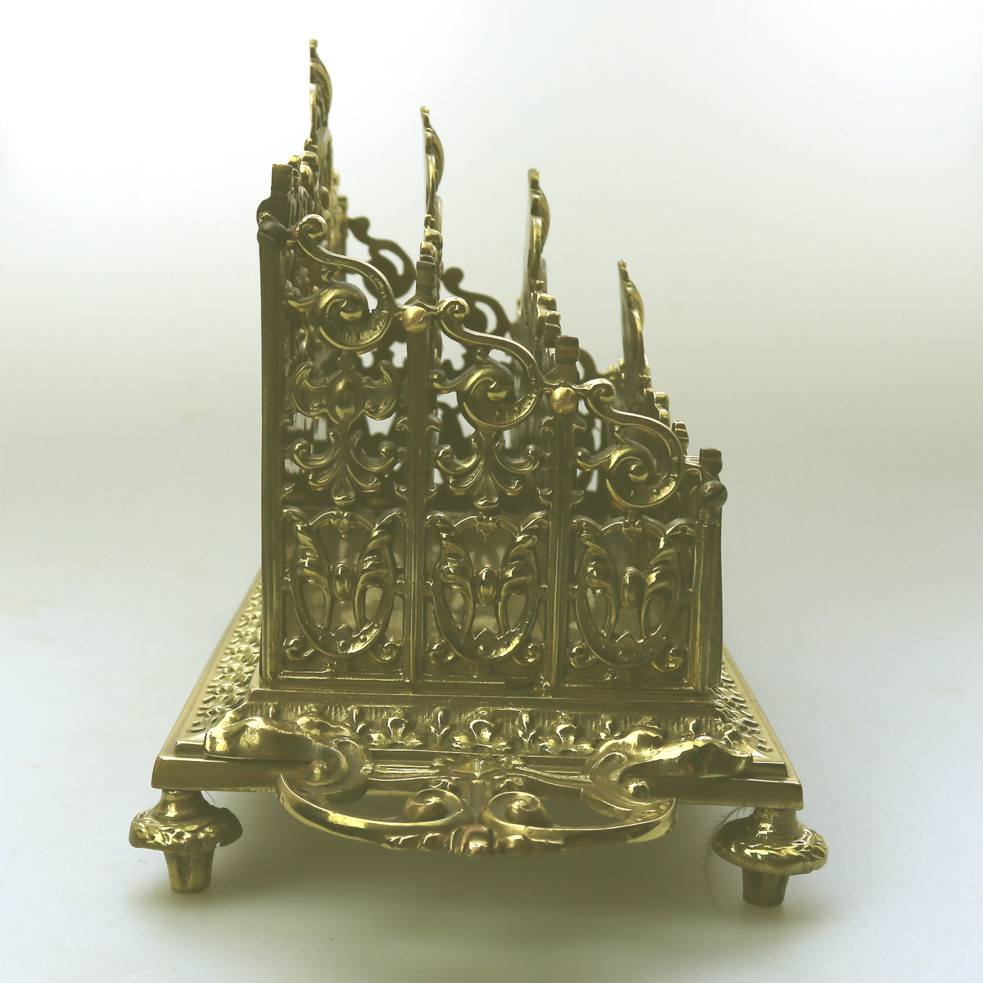 A very substantial antique Victorian ornate mystical beasts Letter Rack C.19thC