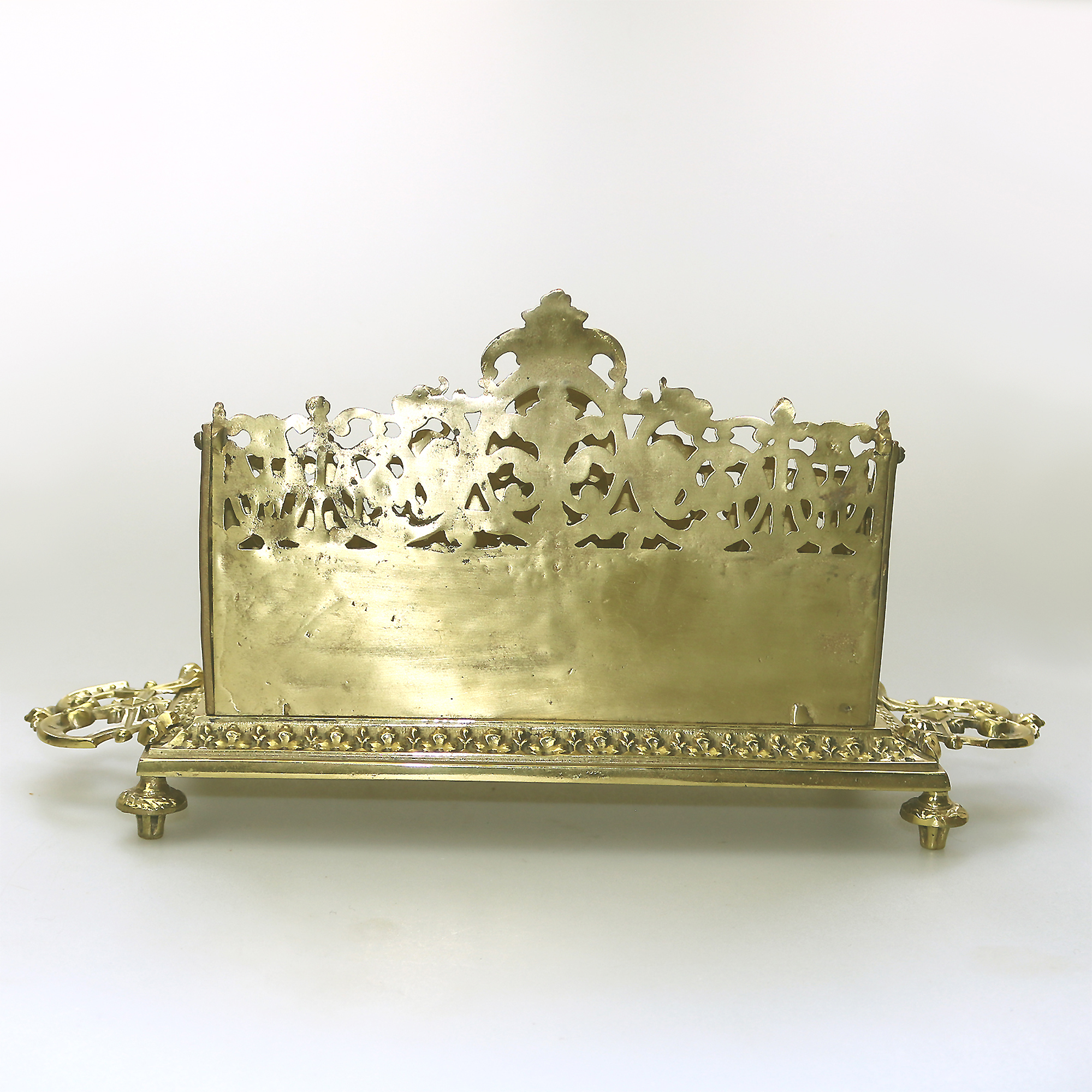A very substantial antique Victorian ornate mystical beasts Letter Rack C.19thC
