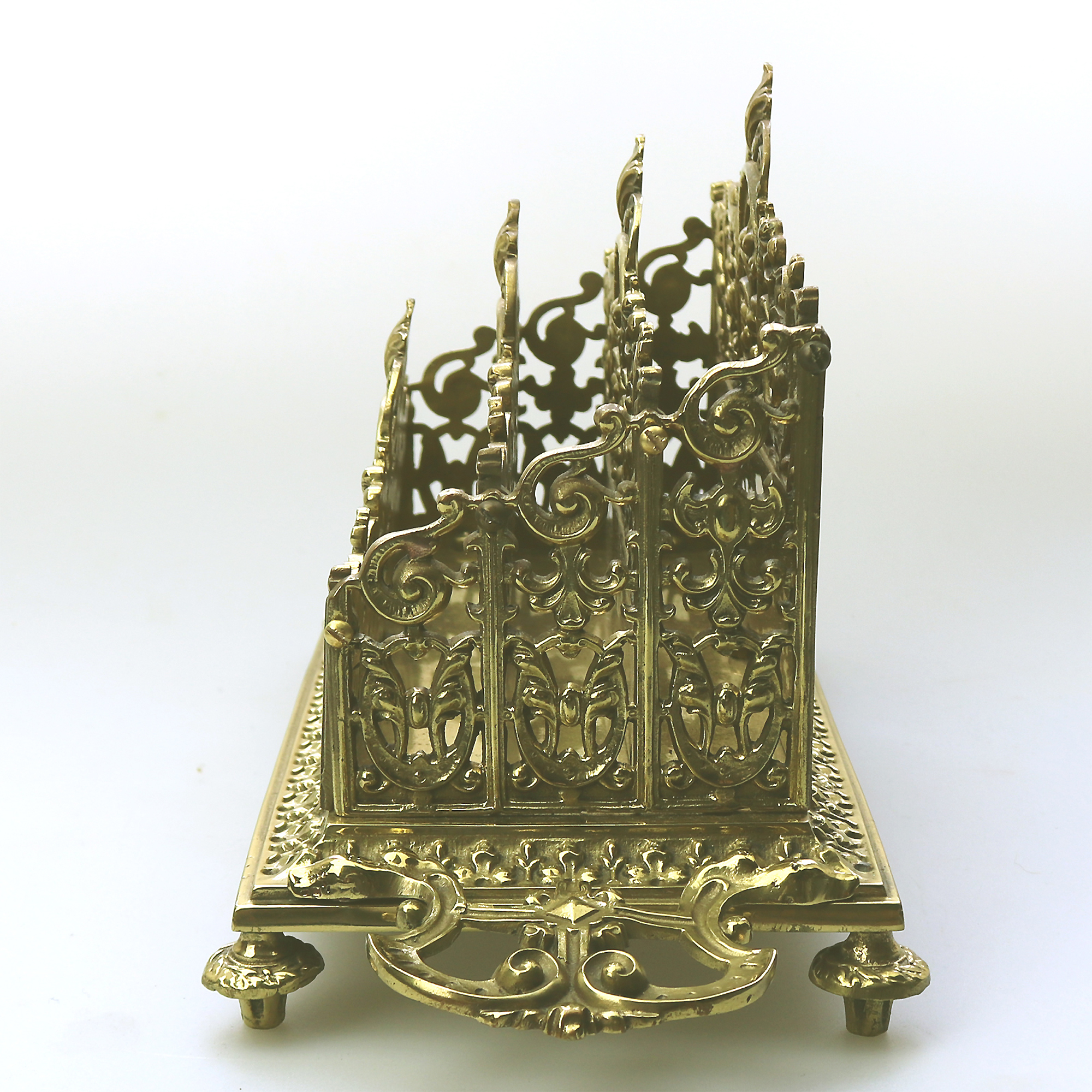 A very substantial antique Victorian ornate mystical beasts Letter Rack C.19thC