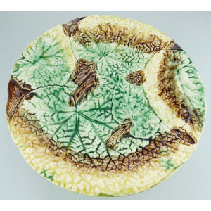 A lovely antique Victorian majolica pottery Cabbage Ware Comport / Tazza C.19thC