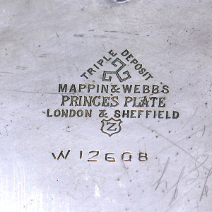 A good antique Mappin & Webb triple silver plated engraved Salver C.1890+