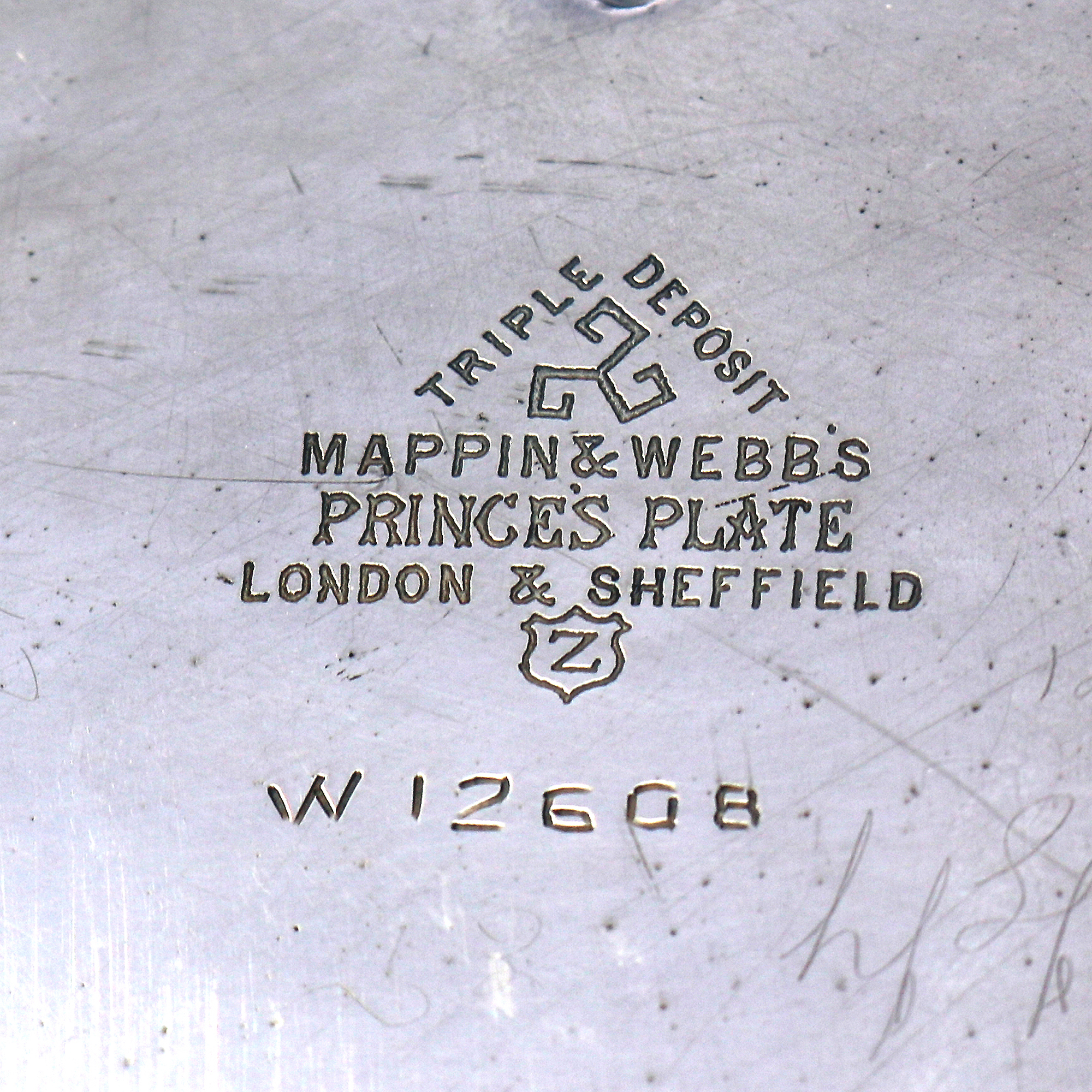 A good antique Mappin & Webb triple silver plated engraved Salver C.1890+