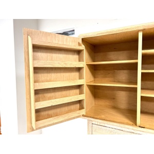 Mid Century, Limed Oak Drinks / Cocktail Cabinet