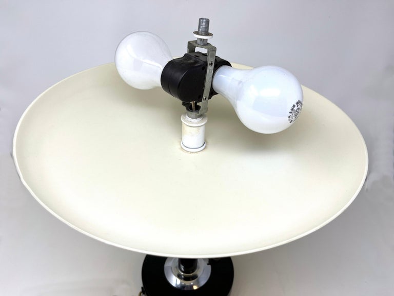 Mid Century Modern Saucer Desk Lamp ... Space Age UFO Atomic Era Table Lamp
