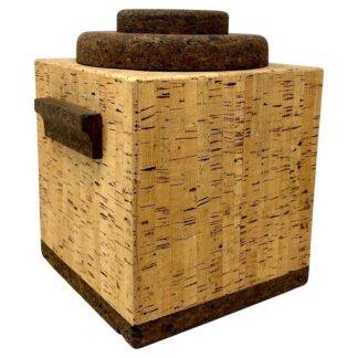 Midcentury Two-Tone Cork Ice Bucket Made in Portugal