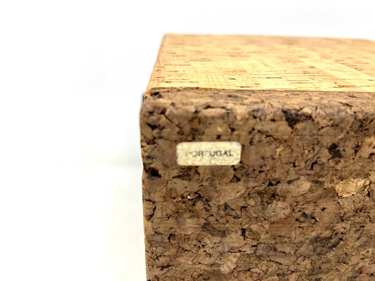 Midcentury Two-Tone Cork Ice Bucket Made in Portugal