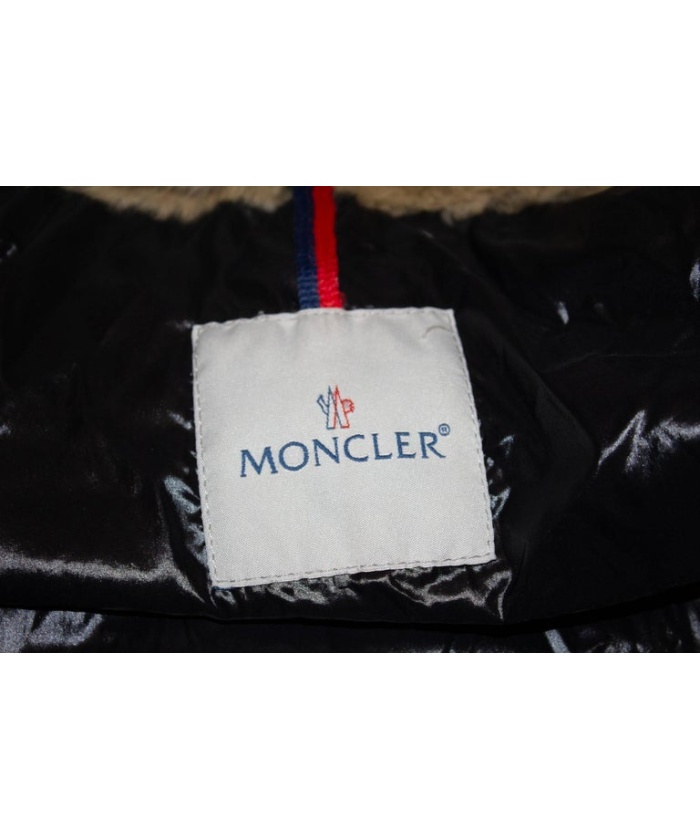 Moncler White Hooded Jacket with Fur trim