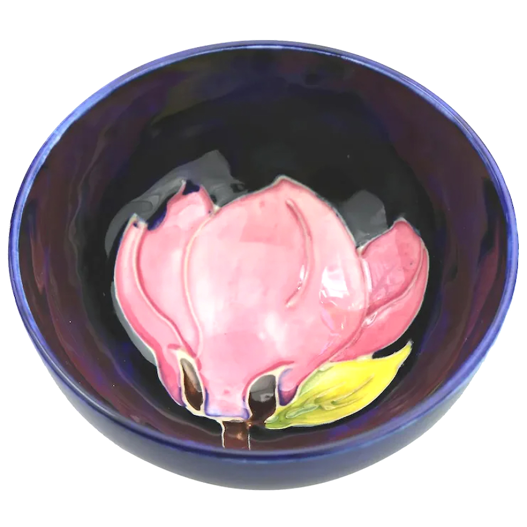 A Decorative Arts Walter Moorcroft pottery Hibiscus Magnolia Bowl C.Mid 20thC