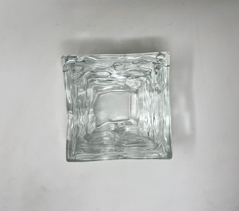Nuutajärvi Arktis Bowl Small by Björn Weckström, Scandinavian Modern Art Glass
