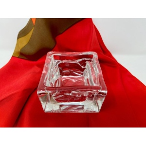 Nuutajärvi Arktis Bowl Small by Björn Weckström, Scandinavian Modern Art Glass
