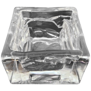 Nuutajärvi Arktis Bowl Small by Björn Weckström, Scandinavian Modern Art Glass