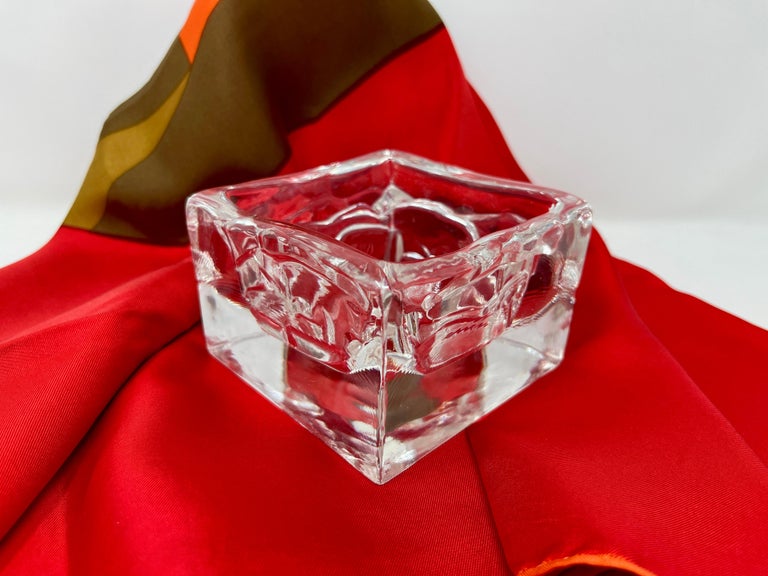 Nuutajärvi Arktis Bowl Small by Björn Weckström, Scandinavian Modern Art Glass