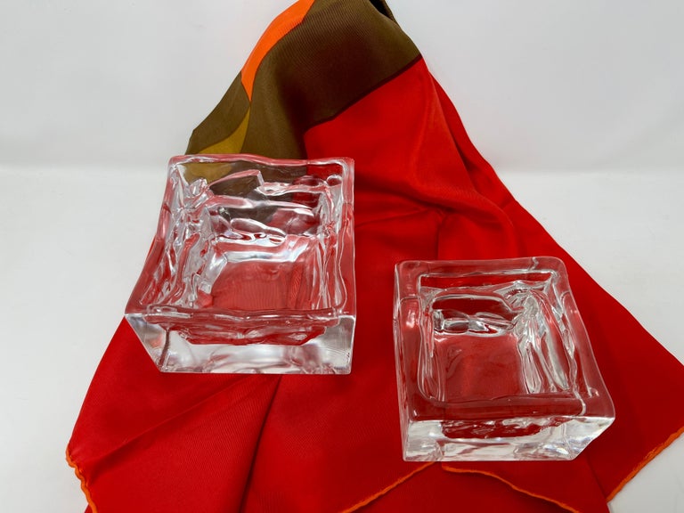 Nuutajärvi Arktis Bowl Small by Björn Weckström, Scandinavian Modern Art Glass