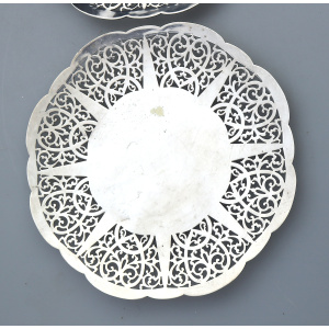 A pair attractive antique Mappin & Webb silver plated pierced Platters C.1900