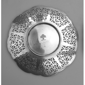 A pair attractive antique Mappin & Webb silver plated pierced Platters C.1900