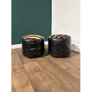 Pair of Vintage Pouffes