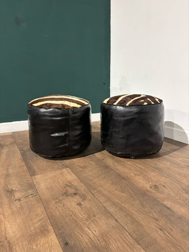Pair of Vintage Pouffes
