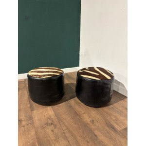 Pair of Vintage Pouffes