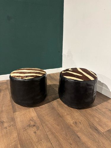 Pair of Vintage Pouffes