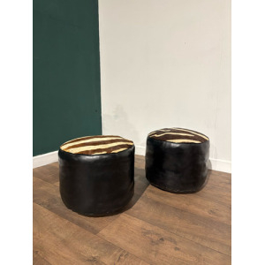 Pair of Vintage Pouffes