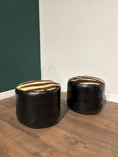 Pair of Vintage Pouffes