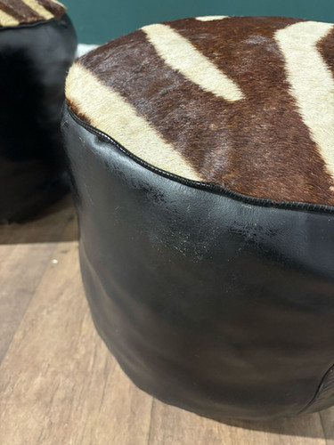 Pair of Vintage Pouffes
